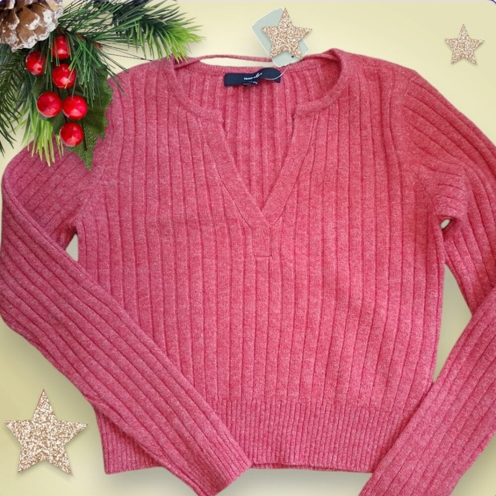 Vero Moda Pink V-Neck Sweater